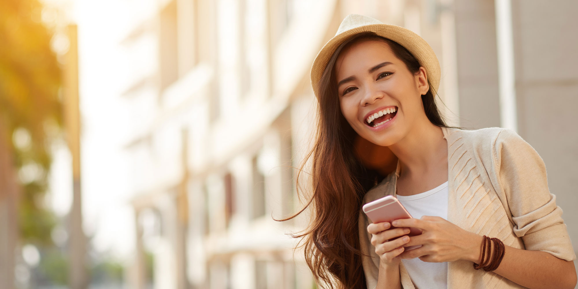 cosmetic dental patient smiling