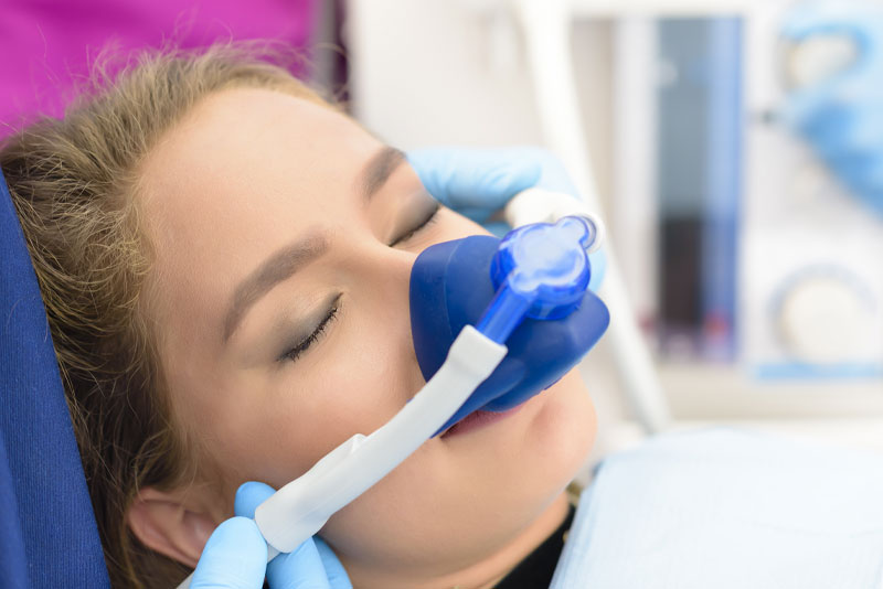 dental patient undergoing sedation procedure