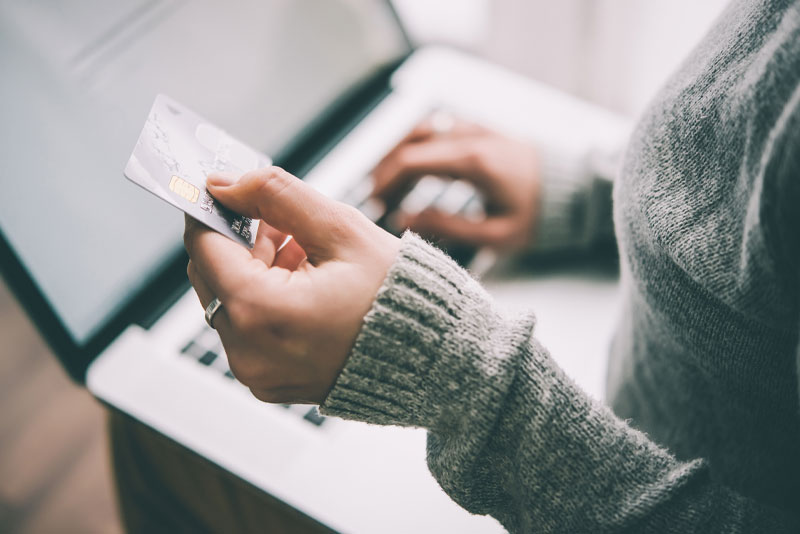 patient paying for dental procedure